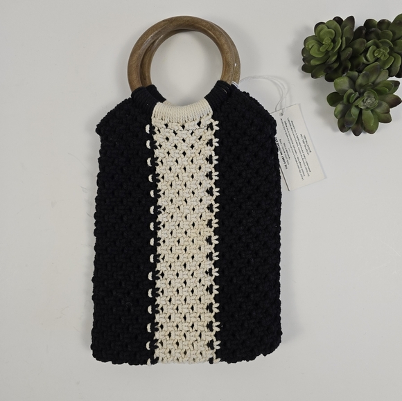 Curateur x Laude The Label Bohemian Handmade The Gabby Macrame Bag NWT - Picture 10 of 14